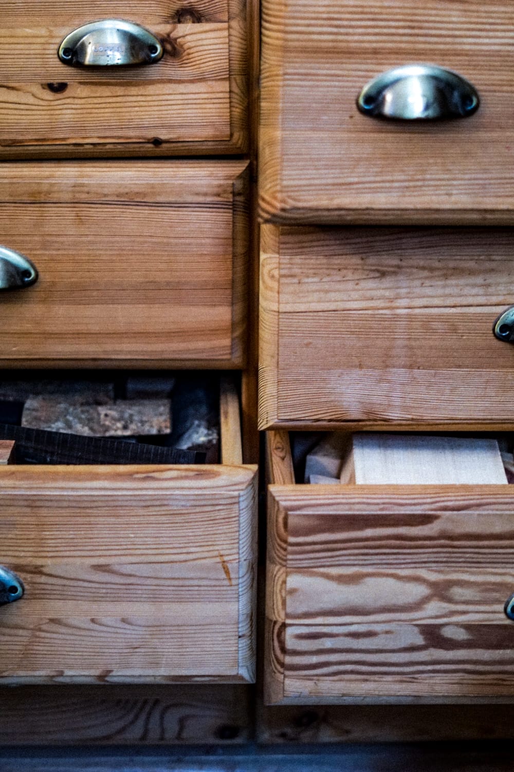 Werkstattschubladen aus Holz